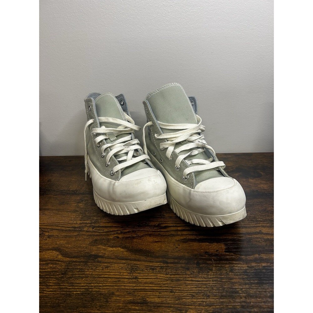 Converse Run Star Hike High Top Sneakers Gray Canvas Lug Sole Women’s Size 7.5